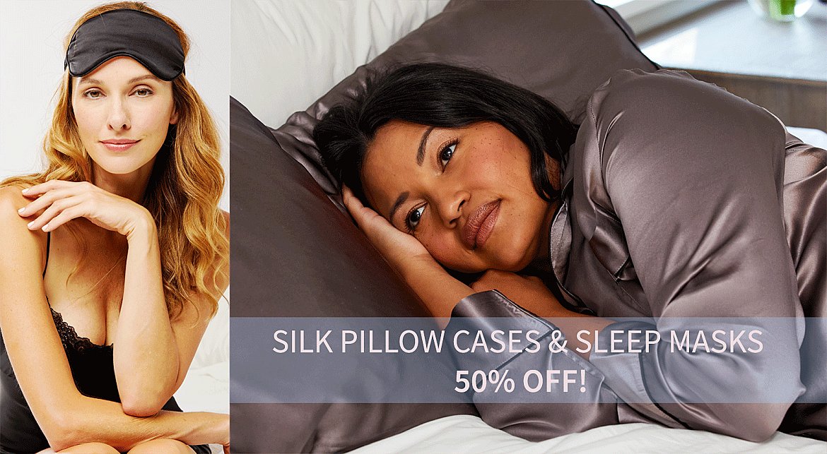 Silk Pillow Cases and Sleep Masks on Sale