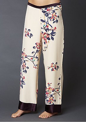 Jewel Garden Silk Pajama Pant