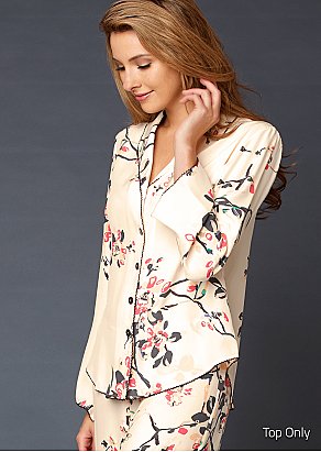 Goodnight Midnight Silk PJ Top