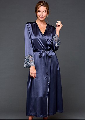 Moonlight Serenade Silk Long Robe