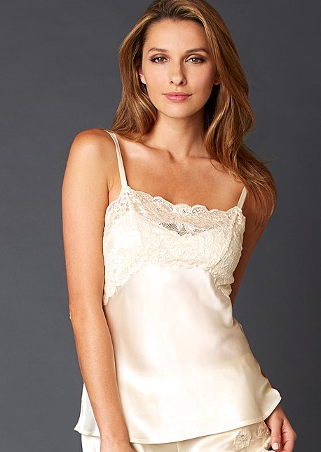 Thallo Silk Camisole Top Be0023 Beige