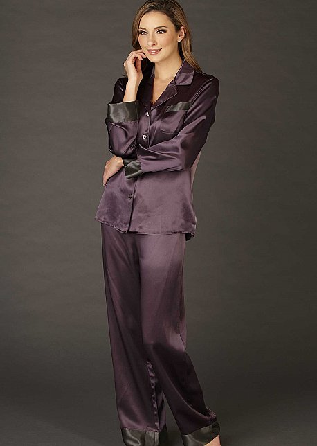 Evening Lounge Silk Pajama - Button-Up Pajama | Julianna Rae