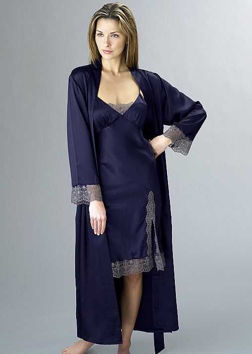 Le Soir silk full length bathrobe Julianna Rae