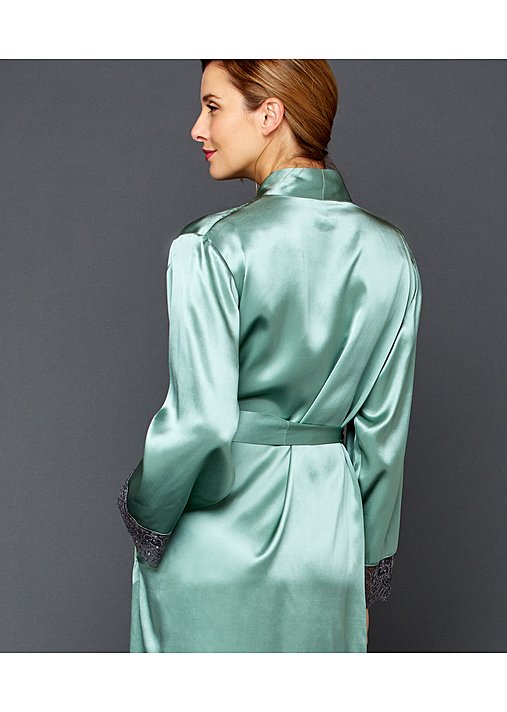 Le Soir silk full length bathrobe Julianna Rae