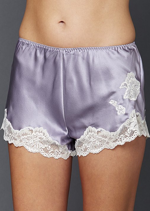 Indulgence Silk Tap Pant, Amethyst, L, lace trim, luxury panties, lingerie sets, pair with Indulgence cami. Julianna Rae